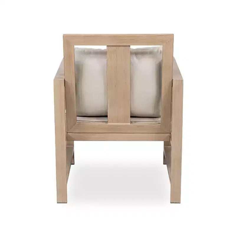 Greemotion Set da Pranzo Trasformabile 3-in-1 da Esterno Lyon 5 Pezzi con Poltrone Marrone: Tavolo Moderno in Alluminio e Teak, Resistente ai Raggi UV