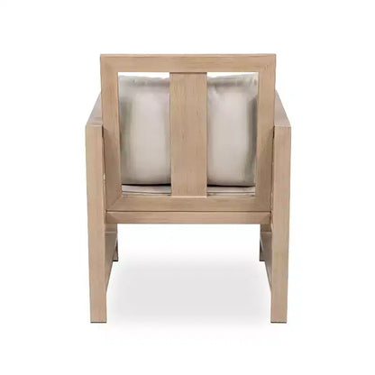Greemotion Set da Pranzo Trasformabile 3-in-1 da Esterno Lyon 5 Pezzi con Poltrone Marrone: Tavolo Moderno in Alluminio e Teak, Resistente ai Raggi UV