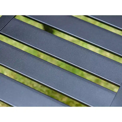 Set da pranzo da esterno 5 pezzi con sedie impilabili e tavolo rotondo in metallo - Nero - Captiva Designs: Set da patio resistente alle intemperie