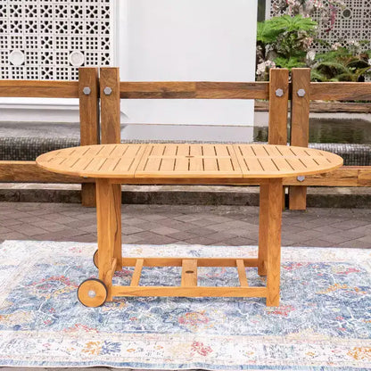 Ensemble de salle à manger d'extérieur pliant 7 pièces en teck Sonoma Lane Belton avec coussins Sunbrella Cast Shale – Meubles de patio résistants aux intempéries