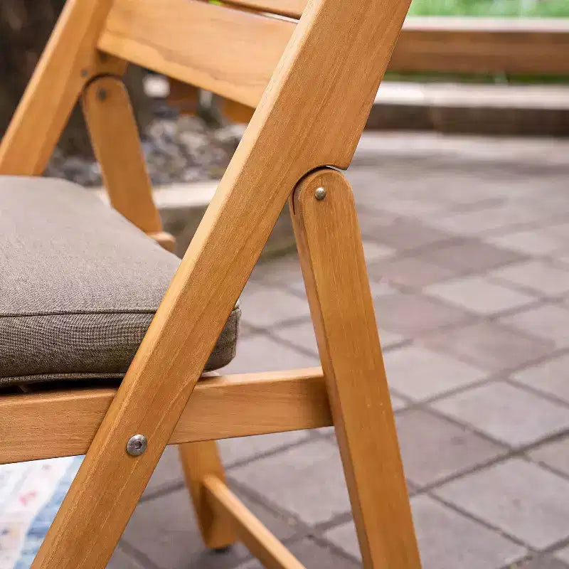Ensemble de salle à manger d'extérieur pliant 7 pièces en teck Sonoma Lane Belton avec coussins Sunbrella Cast Shale – Meubles de patio résistants aux intempéries