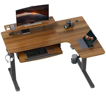 Scrivania angolare EUREKA ERGONOMIC 60x23 regolabile in altezza con set di accessori