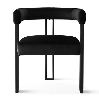 Set tavolo da pranzo allungabile da 120-210 cm per 4 persone, tavolo nero e 4 sedie da pranzo imbottite in velluto con gambe in metallo, stile moderno