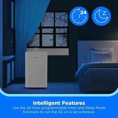 Condizionatore d'aria portatile Smart Inverter Midea 10.000 BTU DOE, per ambienti fino a 42 m², bianco