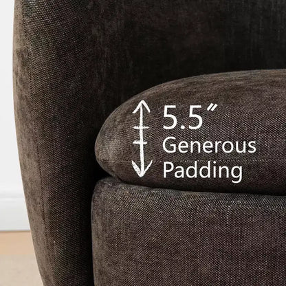 Lot de 2 fauteuils pivotants modernes avec revêtement en tissu, fauteuil lounge pivotant à 360° pour salon, chambre à coucher - Panipeachy