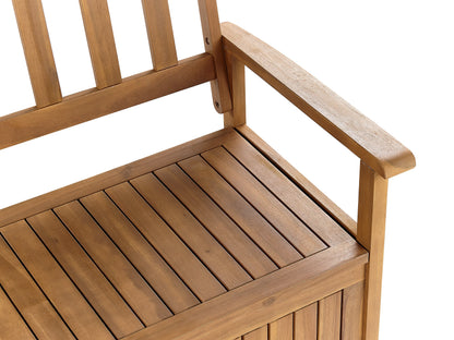Panchina da giardino 160 cm con contenitore Legno d'acacia Marrone