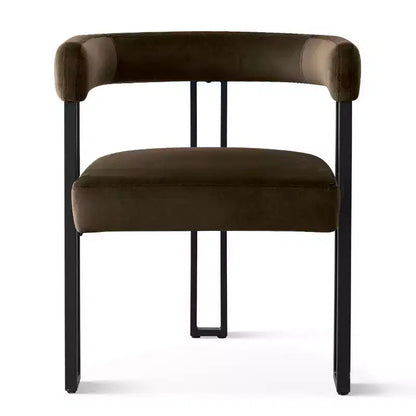 Set tavolo da pranzo allungabile da 120-210 cm per 4 persone, tavolo nero e 4 sedie da pranzo imbottite in velluto con gambe in metallo, stile moderno