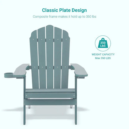 Bonosuki Set di 2 sedie Adirondack pieghevoli per patio e braciere