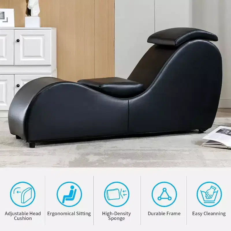 Chaise longue da yoga da 60 pollici con cuscino poggiatesta regolabile