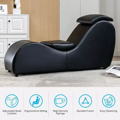 Chaise longue da yoga da 60 pollici con cuscino poggiatesta regolabile