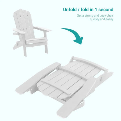 Bonosuki Set di 2 sedie Adirondack pieghevoli per patio e braciere