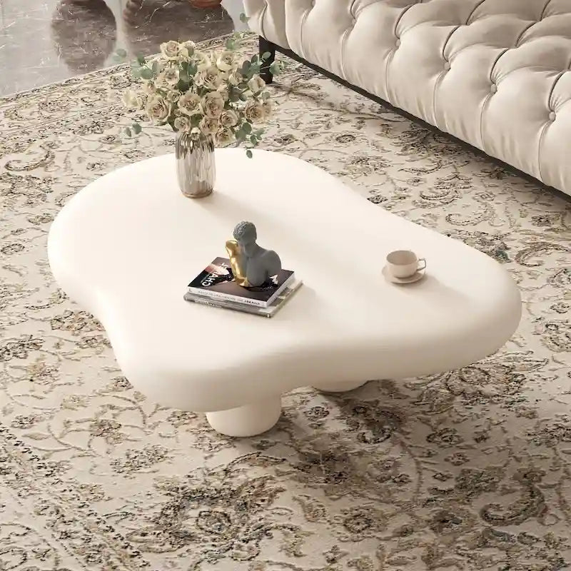 48.5 Tavolino da caffè moderno a forma di nuvola con 4 gambe