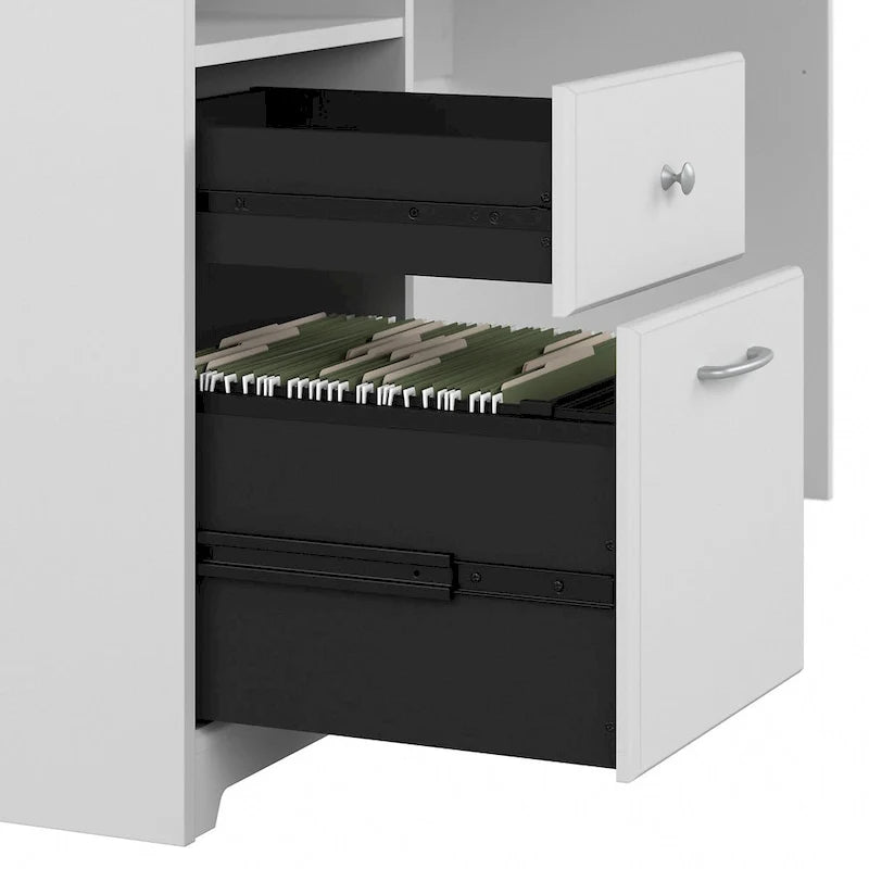 Scrivania per computer da 72" con libreria e cassetti di