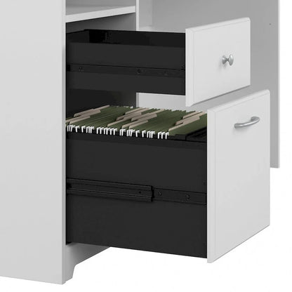Scrivania per computer da 72" con libreria e cassetti di