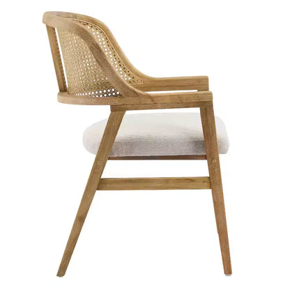 Set da pranzo allungabile Christopher Knight Home Bennett Mid-Century Modern 5 pezzi in legno, con tavolo e 4 sedie imbottite con schienale in canna