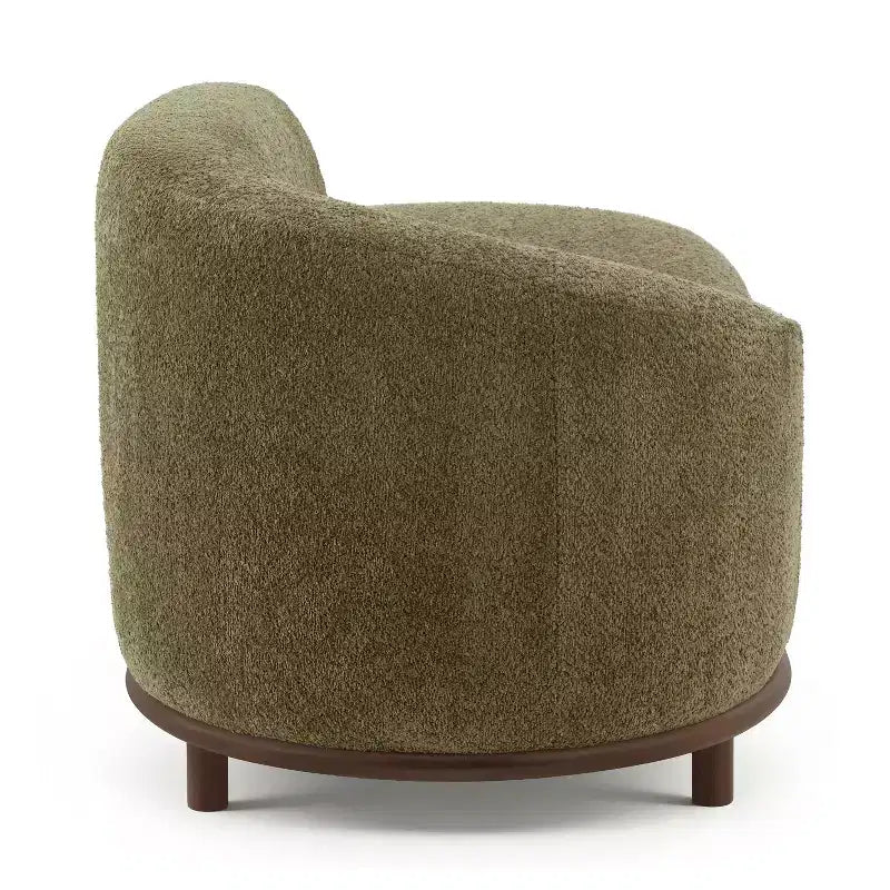 ModernLuxe Chaise Longue, Divano Moderno Metà Secolo con Struttura in Legno di Gomma, Daybed Orientato a Sinistra per Soggiorno