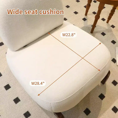 Moderna sedia imbottita graziosa, comoda poltrona senza braccioli per salotto, camera da letto, appartamento o balcone - Panipeachy