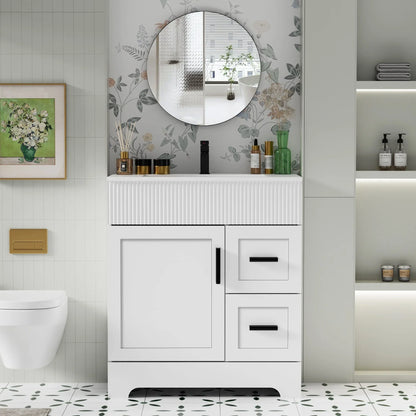 Mobile bagno 30/36/48 Wavy Line con lavabo e rubinetto
