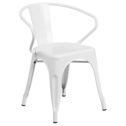 Ensemble table rectangulaire en métal qualité commerciale Emma et Oliver avec 6 chaises avec accoudoirs, pour l'intérieur et l'extérieur