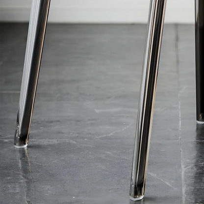 Chaise de salle à manger sans accoudoirs à dossier bas en acrylique ambre