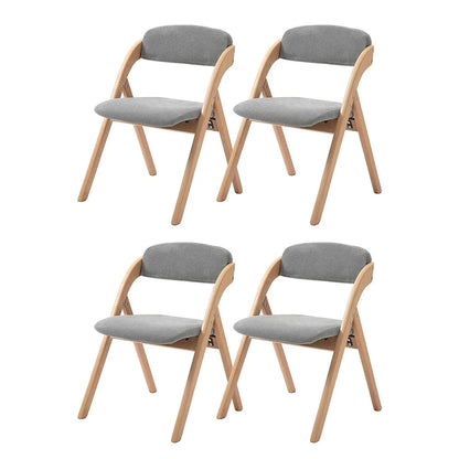 Sedie Pieghevoli Impilabili da Pranzo in Legno con Seduta Imbottita (Set da 4)
