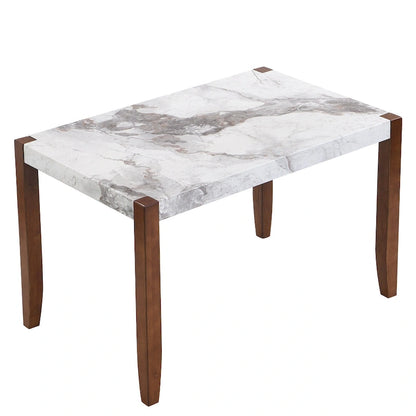 Set da pranzo moderno 5 pezzi con tavolo rettangolare e sedie