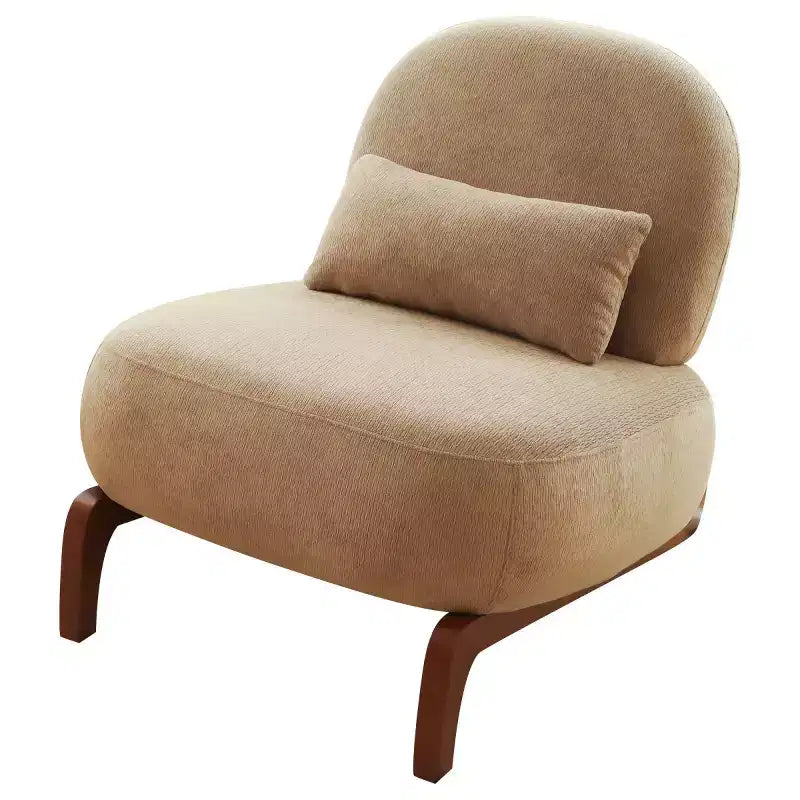 Moderna sedia imbottita graziosa, comoda poltrona senza braccioli per salotto, camera da letto, appartamento o balcone - Panipeachy
