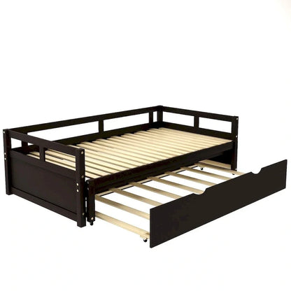 Divano Letto Estensibile con Letto Estraibile, Divano Letto in Legno con Letto Estraibile