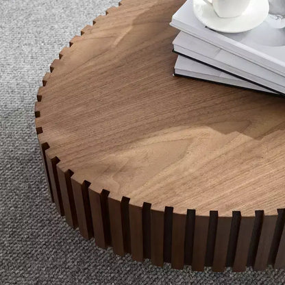 Tavolino da caffè ovale/quadrato, tavolino centrale scanalato minimalista, tavolino d'appoggio, frassino naturale/noce/nero opaco-ModernLuxe
