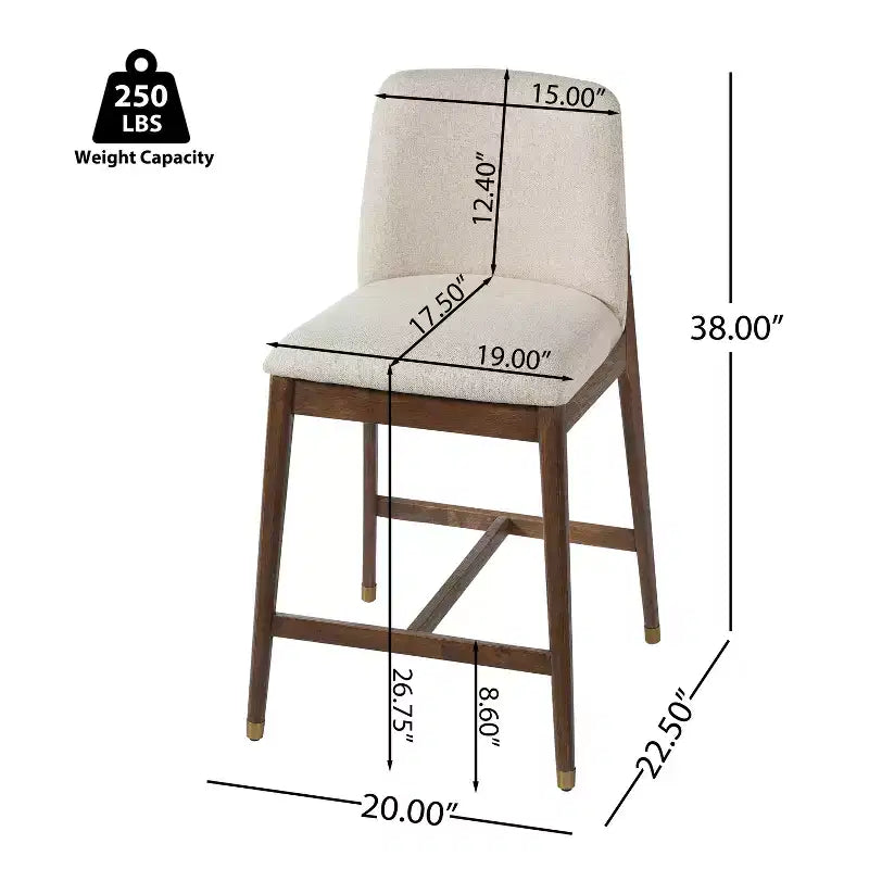 Sgabelli da bancone imbottiti Christopher Knight Home Alexandra Farmhouse in legno di gomma con schienale curvo (Set di 4)