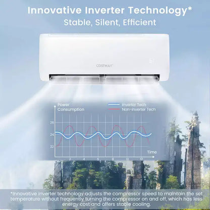 Climatiseur mobile Costway 12 000 BTU avec pompe à chaleur et télécommande