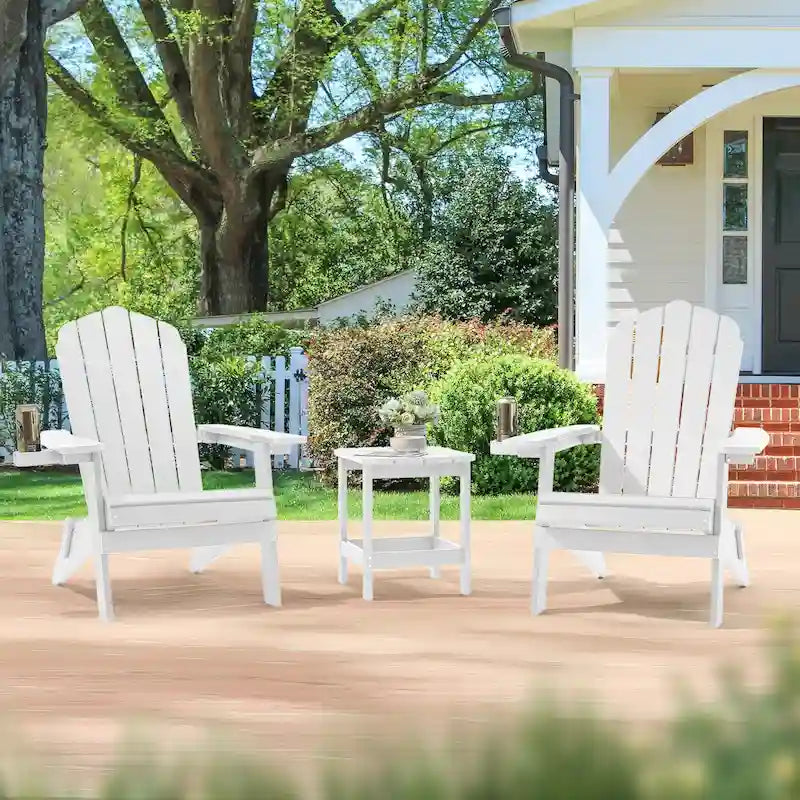 Bonosuki Set di 2 sedie Adirondack pieghevoli per patio e braciere