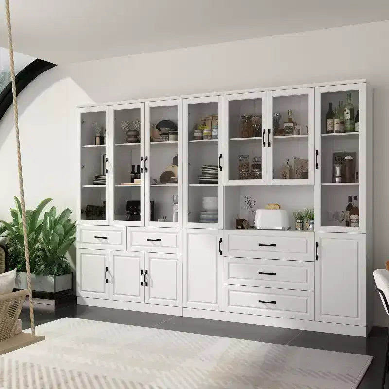 Famapy Armadio Combinato Grande con Ante in Vetro, Armadi Modulari