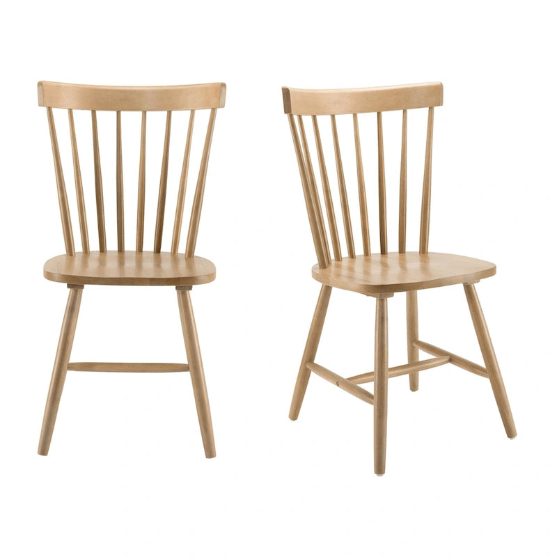 Sedie da pranzo con schienale alto e fuso Windsor Bush Furniture - Set di 2