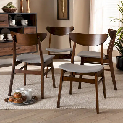 Set di 4 sedie da pranzo moderne e di transizione Parlin di metà secolo