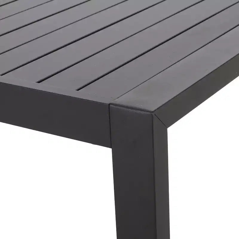 Ensemble de salle à manger d'extérieur moderne en aluminium Christopher Knight Home Bennett 7 pièces avec corde tressée, noir/gris