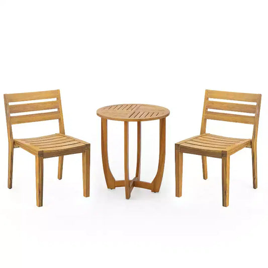 Christopher Knight Home Hermosa 3-Pieces Acacia Wood Dining Set, Teak