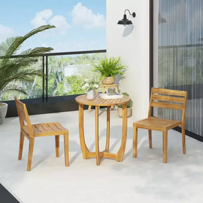 Christopher Knight Home Hermosa – Ensemble de salle à manger 3 pièces en bois d'acacia, Teck
