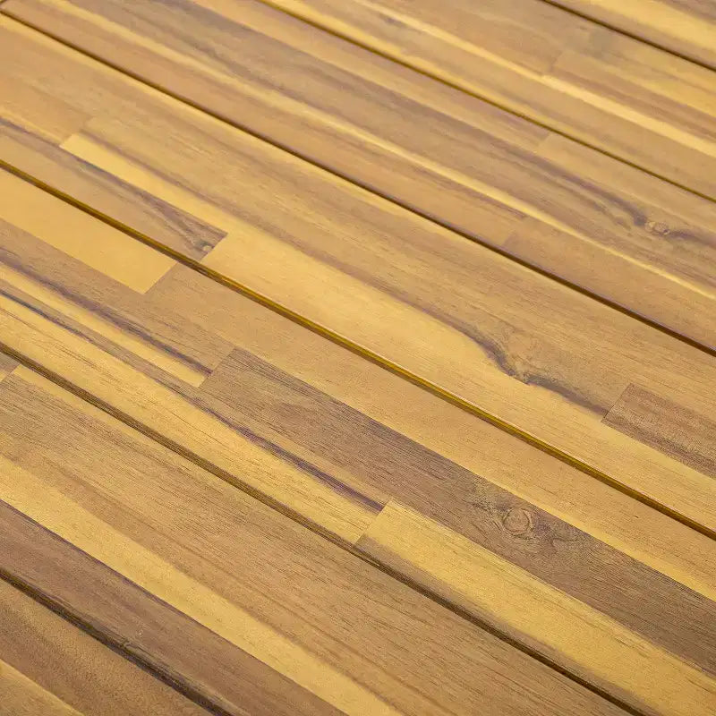Ensemble de salle à manger d'extérieur 3 pièces en bois d'acacia Christopher Knight Home Harper, teck/noir