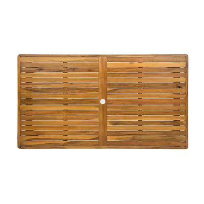 Set da pranzo da esterno a 7 pezzi in acacia e plastica di polipropilene Christopher Knight Home Maya