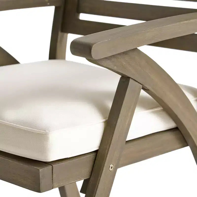 Set da pranzo da esterno Christopher Knight Home Spanish Bay a 7 pezzi in legno di acacia e metallo rustico con cuscini