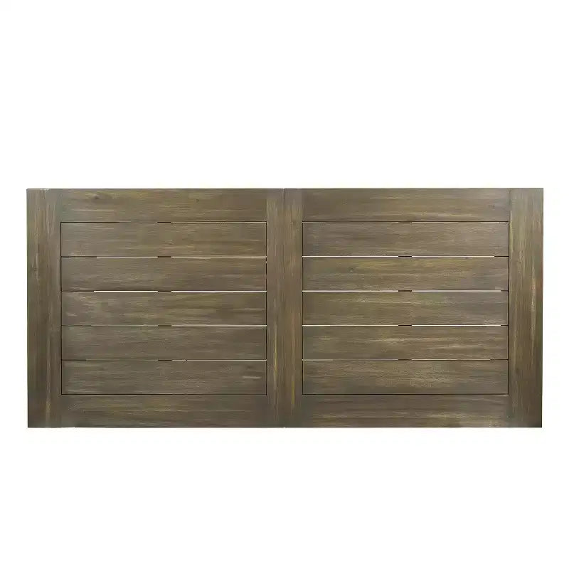 Set da pranzo da esterno Christopher Knight Home Spanish Bay a 7 pezzi in legno di acacia e metallo rustico con cuscini