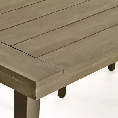 Set da pranzo da esterno Christopher Knight Home Spanish Bay a 7 pezzi in legno di acacia e metallo rustico con cuscini