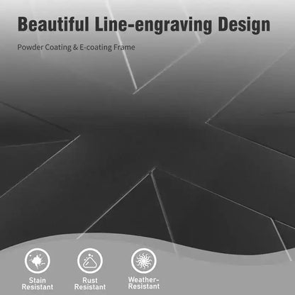Captiva Designs Set 5 Pezzi Bar Tavolo Rettangolare in Acciaio con Staffa a Croce e Sgabelli Alti da Esterno
