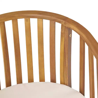 Christopher Knight Home Tamaron - Set da pranzo espandibile a 7 posti da esterno in legno di acacia con cuscini, colore teak e crema