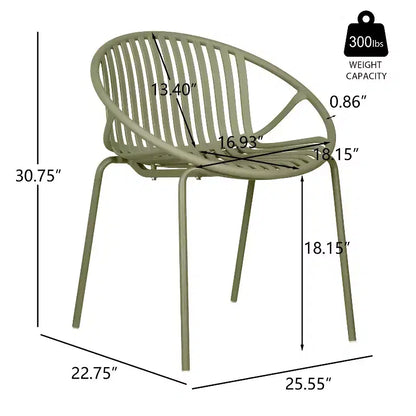 Christopher Knight Home Pablo set da pranzo moderno da 7 pezzi da esterno con sedia impilabile