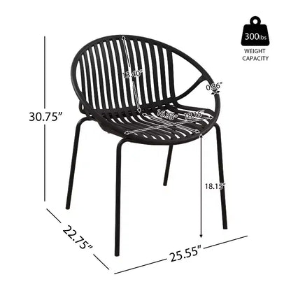 Christopher Knight Home Pablo set da pranzo moderno da 7 pezzi da esterno con sedia impilabile