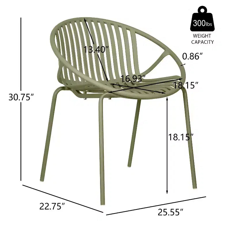 Ensemble de salle à manger d'extérieur moderne Christopher Knight Home Paddy 7 pièces en métal et polypropylène avec chaises empilables