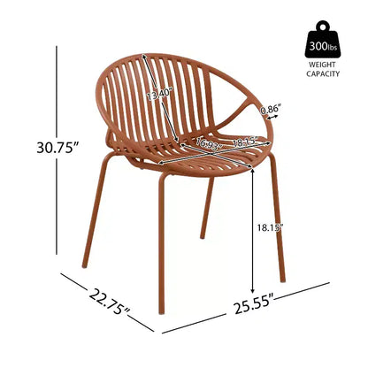 Ensemble de salle à manger d'extérieur moderne Christopher Knight Home Paddy 7 pièces en métal et polypropylène avec chaises empilables