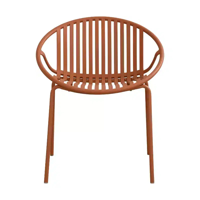 Ensemble de salle à manger d'extérieur moderne Christopher Knight Home Paddy 7 pièces en métal et polypropylène avec chaises empilables